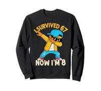 8e Anniversaire 67 Six Seven Dabbing Boy I'm 8 Year Old Bruh Sweatshirt