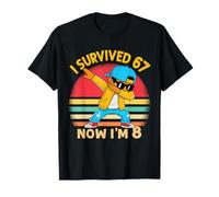 8e Anniversaire 67 Six Seven Dabbing Boy I'm 8 Year Old Bruh T-Shirt