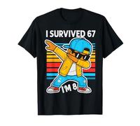 8e Anniversaire 67 Six Seven Dabbing Boy I'm 8 Year Old Bruh T-Shirt