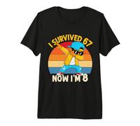 8e Anniversaire 67 Six Seven Dabbing Boy I'm 8 Year Old Bruh T-Shirt Haut de Gamme