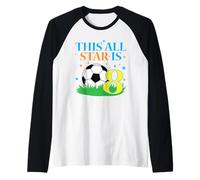 8e Anniversaire Football This Allstar is 8 Years Manche Raglan