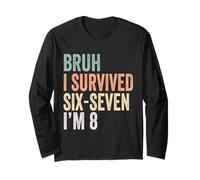 8e Anniversaire Six Seven Boy I'm 8 Year Old Bruh 6 7 Bday Kids Manche Longue