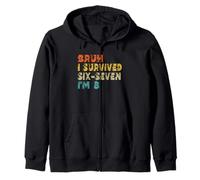 8e Anniversaire Six Seven Boy I'm 8 Year Old Bruh 6 7 Bday Kids Sweat à Capuche