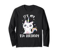 8ème Anniversaire Mignon Caticorn Kawaii Chat Licorne Manche Longue