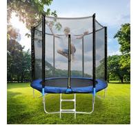 8FT Ø 244 cm Trampoline de Jardin Enfants et Adultes Jeux d'Extérieur Avec Filet de sécurité Couverture de protection et Echelle