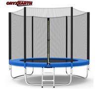8FT / Ø 244 cm Trampoline Exterieur Adulte et Enfant + Échelle + Filet de Sécurité + Bâche de Protection - Jardin