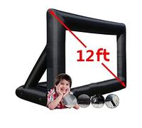 8ft 12ft Un écran de projecteur de cinéma de cinéma Portable pneumatique Portable avec Ventilateur Silencieux Prend en Charge la Projection Avant et arrière Cinéma Maison Scolaire(12ft)