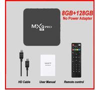 8G-128G - Botier Smart TV MXQ PRO S905L HD 3D Android 11.1 4K lecteur multimdia avec WiFi 2.4G sans ada TERMINAL TNT