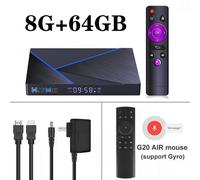 8G+64GB with G20 Android 12 H96 Max V56 Boîte De TÉLÉVISION Intelligente 8K 24G 5G WIFI 8G 64GB Rockchip RK3566 Google Play 1000M