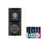 (8G, Black) Mp3 player/Mp4 player, portable Mp3 music player with memory SD card ultra-thin classic digital LCD screen 1.82'