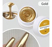 8g/pièces Gélatine Métallique Liquide Haute Brillance, Peinture De Couleur De Bordure Or/argent/or Rose, Gel Super Flash 3d, Gel Spécial De Pêche Pour Salon De Manucure D'art D'ongle ABS