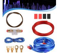 8GA Car Amplifier Cable Kit,Car Audio Subwoofer Amplifier,Cabling Installation Kit Car Amplifier,Power Amplifier Cable Car Kit (5 m)