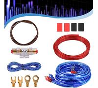 8GA Kit de Cables d'amplificateur de Voiture, Amplificateur Subwoofer Audio de Voiture, Kit Cablage Installation Amplificateur de Voiture, Cable d'amplificateur de Puissance Kit de Voiture(5m)
