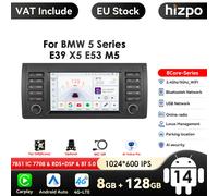 Hizpo Autoradio Android 2 DIN P2CP AHD1 pour BMW E39/E53/M5 (1995-2003) CarPlay, GPS, WiFi, EQ