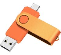 8GB OTG USB C Flash Drive,USB 3.0 and Type C Flash Drive for Android Smartphone-Metal Orange