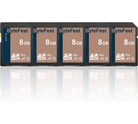 8GB SD Card Pack of 5 Class 10 A1 U1 V10 SDHC Memory Card for Camera, DSLR, Professional Photographer