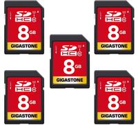 8GB SDHC Memory Card, Pack of 5 High Speed Cards for Reserving Photos, Videos, Music, Voice Files, Camcorder, Camera, Recorder, PC, Mac, Class 10