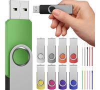 8GB USB Flash Drive 10 Pack Value Memory Sticks - Bulk Multipack USB 3.0 Flash Drives 8GB Portable Pen Drive Data Storage for Business Gift by