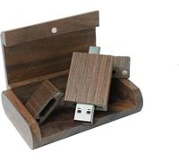 8GB Walnut Wood USB C Flash Drive 1 Piece OTG USB C Pen Drive,USB 2.0 and USB C Flash Drive,USB Type C Flash Drive for USB A + USB C Android Smartphone