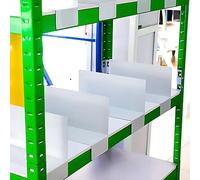 8Gnituhs Lot de 200 séparateurs d'étagères en PVC, 30 x 12 cm, 1 mm, pour entrepôt, Armoire à vêtements, étagère d'entrepôt, Blanc