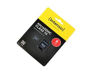 8Go Carte mémoire Compatible avec Denver BTL-324, microSDHC, Classe 10, HighSpeed, avec Adaptateur SD