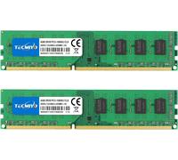 8Gp Kit (2x4Gp) PC3-10600U DDR3-1333MHz Ram DDR3 2Rx8 1.5V CL9 240-Pin Dual Rank 240Pin UDIMM Mémoire RAM Module Barrette de Ram Upgrade for Desktop