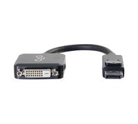 8in DisplayPort to DVI-D Adapter - DP to DVI D Adapter - Black - M/F - Adaptateur vidéo - DisplayPort (M) pour DVI-D (F) - noir