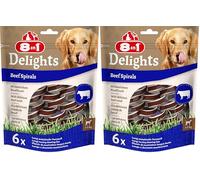 8in1 Delights Beef Spirals 6ct 24 XH (Lot de 2)