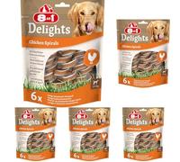 8in1 Delights Chicken Spirals 6ct 24 XH (Lot de 5)