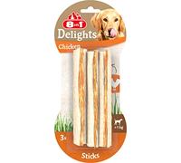 8in1 Delights Sticks - Sticks à Mâcher garnis de poulet pour Chien - 3 pièces