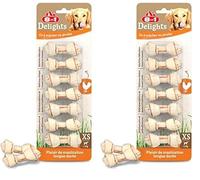 8in1 Delights XS - Os à Mâcher Garnis de Poulet pour Chien de Petite Taille - 7 pièces (Lot de 2)
