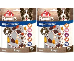 8in1 - Flavours - Anneaux Triple Flavour M/L (Lot de 2)