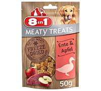 8in1 Meaty Treats for Dogs - Cubes of Freeze Dried Duck and Apple, 50 g (Lot de 6)