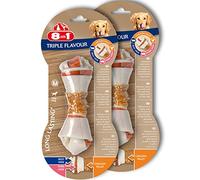 8in1 Triple Flavour Os à mâcher enveloppés dans Un Filet de Poulet, M (Lot de 6)