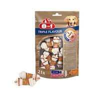 8in1 Triple Flavour Os à mâcher enveloppés dans un filet de poulet, XS (Lot de 21)