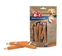 8in1 Triple Flavour Ribs A Macher Premium Aux Boeuf, Porc, Poulet - Pour Chien De Petite Taille - 6 Pieces G
