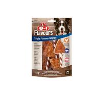 8in1 Triple Flavour Wings Ailes à Mâcher Chien 113g | Plus de viande | Mastication longue durée | Aide à limiter le tartre | Sans OGM