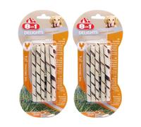 8IN1 Une friandise pour chien Delights Twisted Sticks 2x10 pièce