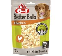 8in1Better Bello XS - Os à mâcher au Poulet pour Chien - Peau d’Origine Animale Hautement digestible - Idéal pour Les estomacs sensibles - sans colorants, arômes ou conservateurs artificiels - 7 pcs
