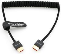 8K 2.1 Full HDMI Câble Spiralé Tressé pour Atomos Ninja-V 4K-120P 4K-120P Record de Z-CAM pour Canon-C70,pour Sony A7S3A9 A74
