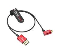 8K 2.1 Micro HDMI Angle droit avec câble en spirale Ultra-Thin HDMI pour Atomos Ninja V, 8K @60Hz 4K @120Hz Câble haute vitesse pour Sony A7RIII A7M3, pour Canon R5 M6,45cm18ins