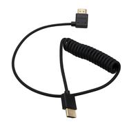 8K 4K 30p 60p HDMI Cable for ATOMOS Ninja Ultra Sony FX30 FX6 FX9 Canon C500 BGH1 GH6 FEELWORLD Z CAM E2 F6 Camera Right Angle Type A HDMI 2.1 Braided Coil 50cm