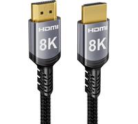 8K Câble HDMI 2.1 48Gbps 20M, Haute Vitesse HDMICable 0.01ms 4K 240Hz 165Hz 120Hz 8K 60Hz eARC Netflix HDCP 2.3 2.2 DTS:X HDR10+ Soundbar TV Moniteur Projecteur Roku Sky-Q PS5 X-box Blu-ray
