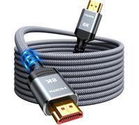 8K Câble HDMI 2.1 7,5M, Ultra Haut Débit 48Gbps 8K@60Hz 4K@120Hz Cordon HDMI, HDR10+ ARC eARC HDCP 2.2&2.3 Compatible avec TV PC Monitor Projecteur PS-5 X-box
