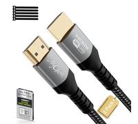 8K câbles HDMI 2.1 de 1.5 Mètre(Lot de 2 )- Certifié Ultra HD 48 Gbps - Haute vitesse-4K@120 Hz/8 K@60 Hz-eARC-HDCP 2.2&2.3 - UHD HDR 10+ - Compatible avec les jeux 8K, TV, lecteur Blu-ray,projecteur