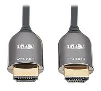 Tripp Lite Fiber Active Optical Cable (AOC) 8K HDMI Plenum-Rated - UHD @ 60 Hz, HDR, M/M, Black, 15 m - Ultra High Speed - câble HDMI avec Ethernet - HDMI mâle pour HDMI mâle - 15 m - noir - plenum, Active Optical Cable (AOC), support pour 8K UHD (7680
