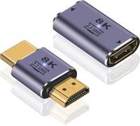 8K Hdmi2.1 Adapter, Adaptateur Hdmi Uhd Mâle Vers Mâle Avec Débit De 48Gbps Et Connecteur Adaptateur Hdmi Femelle Vers Femelle-Prend En Charge La Vidéo 8K@60Hz Pour Dvd, Tv, Monite[GBP6275321]