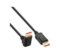 InLine Câble DisplayPort 1.4 8K/4K coudé vers le haut Noir/doré 2 m