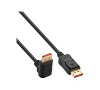 InLine Câble DisplayPort 1.4 8K4K coudé vers le bas Noir/doré 1 m