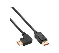 8K (UHD-2) DisplayPort Kabel, rechts gewinkelt, noir